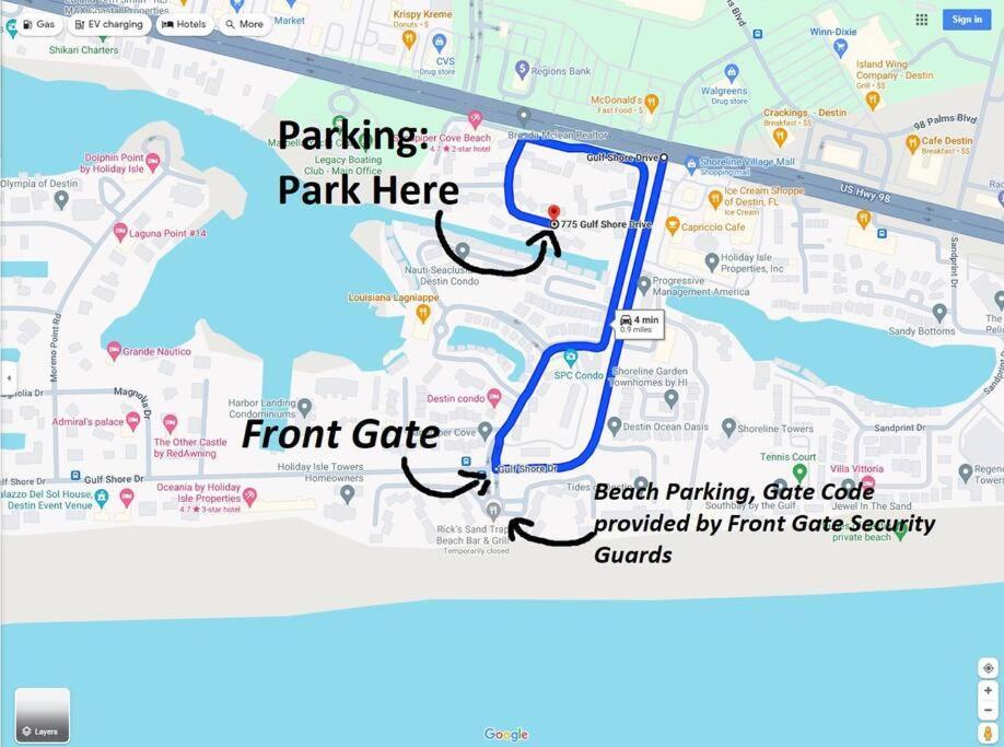 Boathouse Condo, Downtown Destin Harbor, Private Beach Access, Waterfront, On Golf Course, Water Taxi Pickup المظهر الخارجي الصورة
